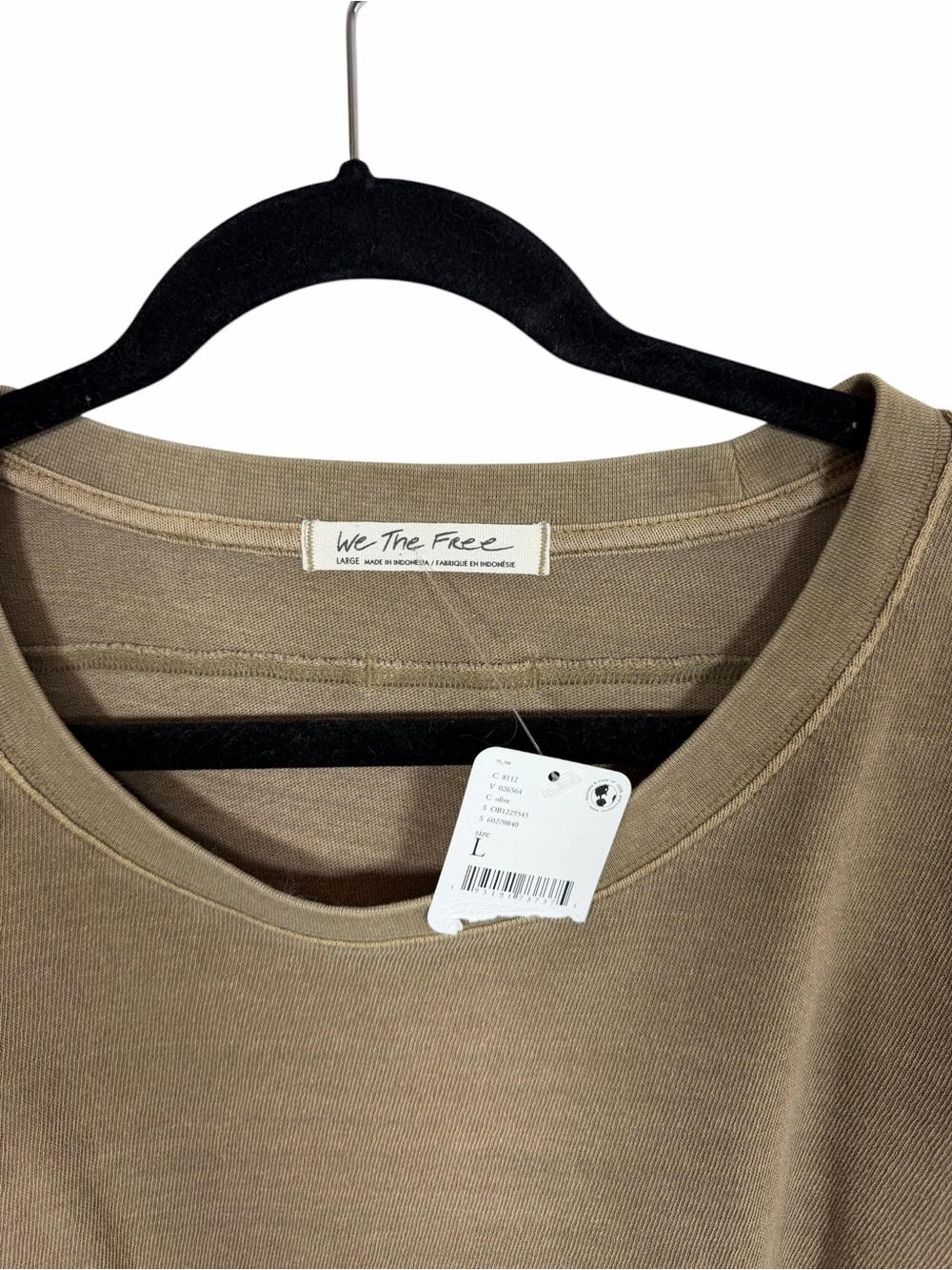 We The Free Relaxed Taupe Oversized Short Sleeve Tee - Picture 4 of 6